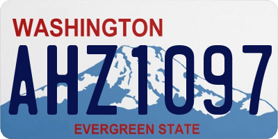 WA license plate AHZ1097