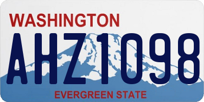 WA license plate AHZ1098