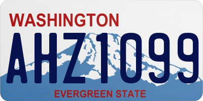 WA license plate AHZ1099