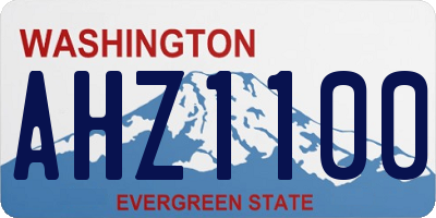 WA license plate AHZ1100