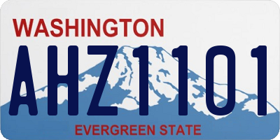 WA license plate AHZ1101