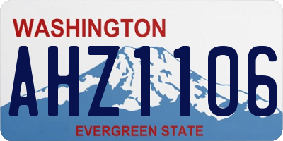 WA license plate AHZ1106