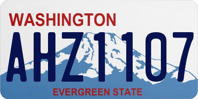 WA license plate AHZ1107