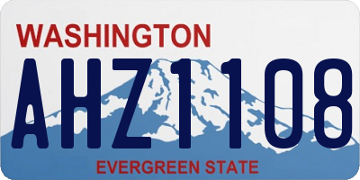 WA license plate AHZ1108