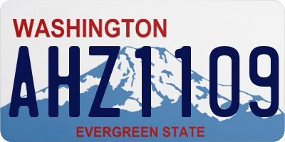 WA license plate AHZ1109