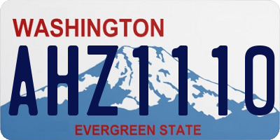 WA license plate AHZ1110