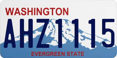 WA license plate AHZ1115