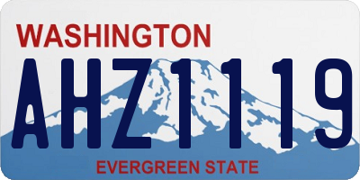 WA license plate AHZ1119