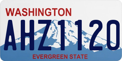 WA license plate AHZ1120