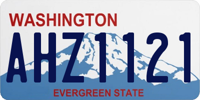 WA license plate AHZ1121