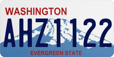 WA license plate AHZ1122