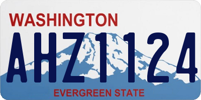 WA license plate AHZ1124