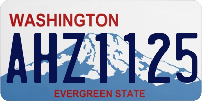 WA license plate AHZ1125
