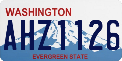 WA license plate AHZ1126