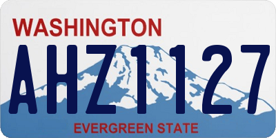 WA license plate AHZ1127