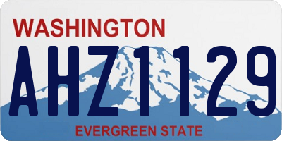 WA license plate AHZ1129