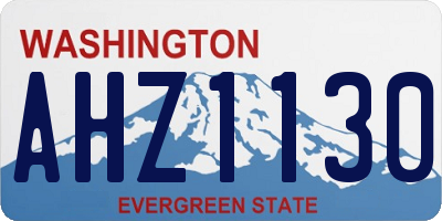 WA license plate AHZ1130