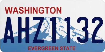 WA license plate AHZ1132