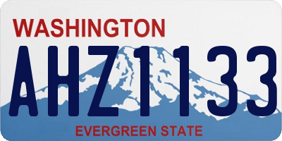 WA license plate AHZ1133