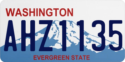 WA license plate AHZ1135