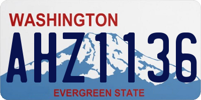 WA license plate AHZ1136