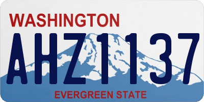 WA license plate AHZ1137