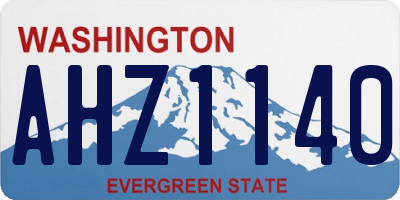 WA license plate AHZ1140