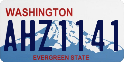 WA license plate AHZ1141