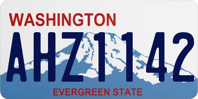 WA license plate AHZ1142