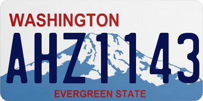 WA license plate AHZ1143