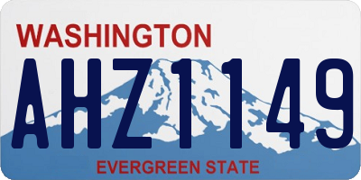 WA license plate AHZ1149