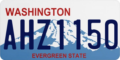 WA license plate AHZ1150