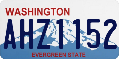 WA license plate AHZ1152