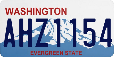 WA license plate AHZ1154