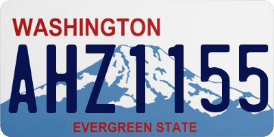 WA license plate AHZ1155