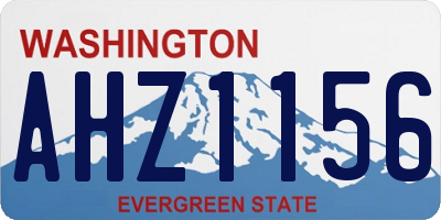 WA license plate AHZ1156