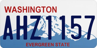 WA license plate AHZ1157