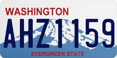 WA license plate AHZ1159