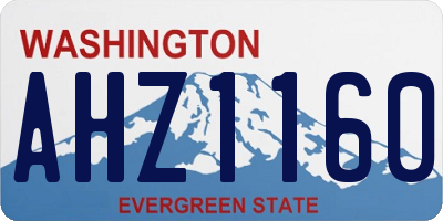 WA license plate AHZ1160