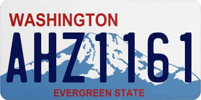 WA license plate AHZ1161