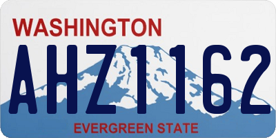 WA license plate AHZ1162