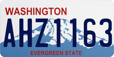 WA license plate AHZ1163