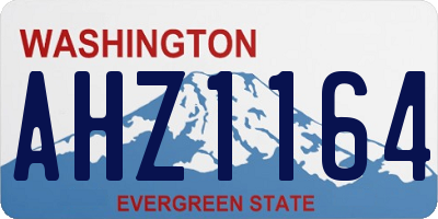 WA license plate AHZ1164