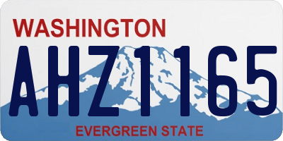 WA license plate AHZ1165