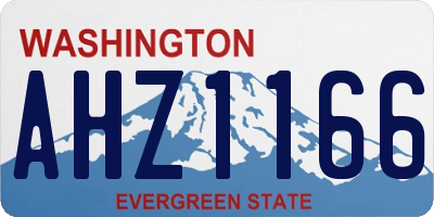 WA license plate AHZ1166