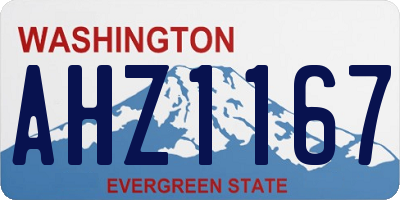WA license plate AHZ1167
