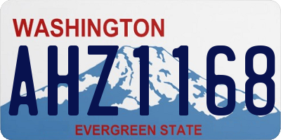 WA license plate AHZ1168