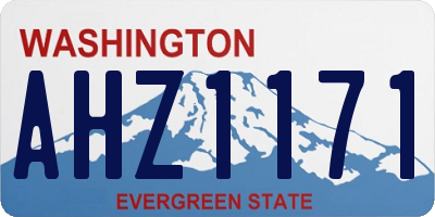 WA license plate AHZ1171