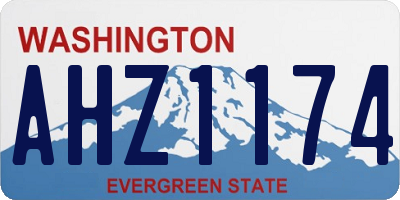 WA license plate AHZ1174