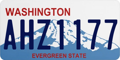 WA license plate AHZ1177